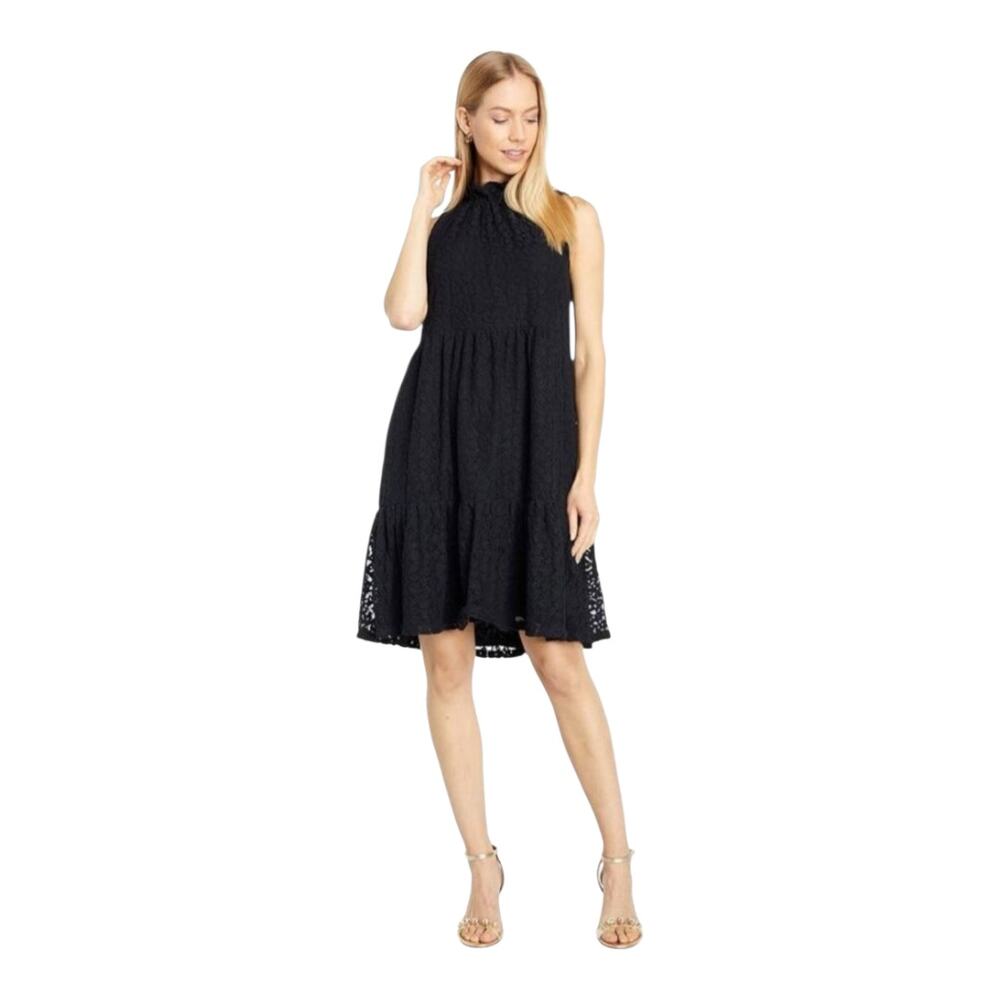 Lily Pulitzer Cornelia Black Above Knee Swing Dress Sleeveless Women's Size XXS - Picture 3 of 7